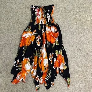 beachy mid floral dress